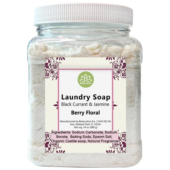 Black Currant And Jasmine Scent Laundry Soap 24 oz Gentle and Effective Cleaning - Picture 1 of 8